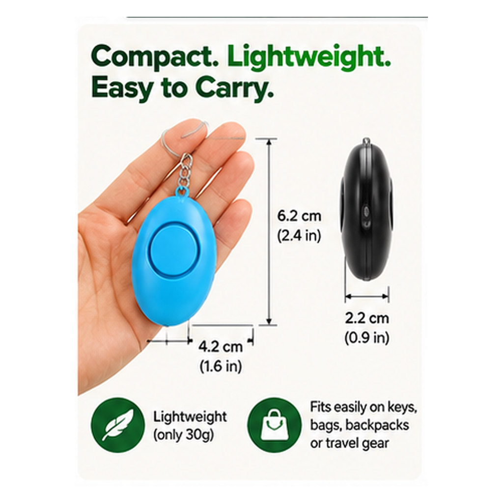 120dB Personal Safety Pull-Pin Alarm Keychain