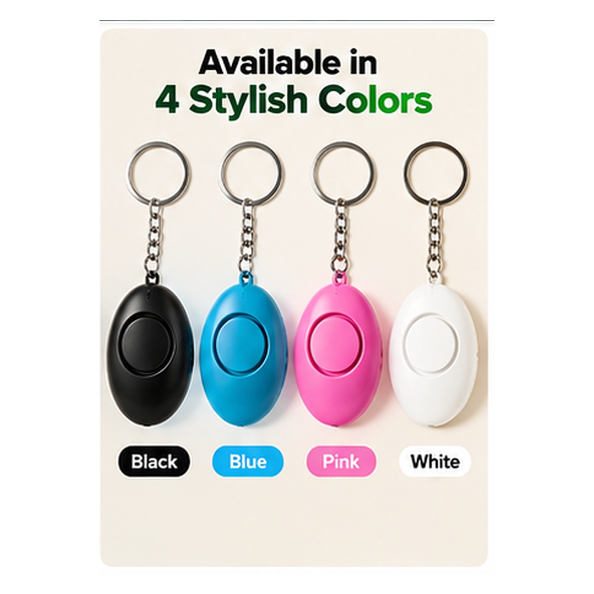 120dB Personal Safety Pull-Pin Alarm Keychain