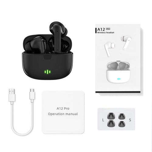 A12 Pro Wireless Bluetooth Earbuds with Charging Case